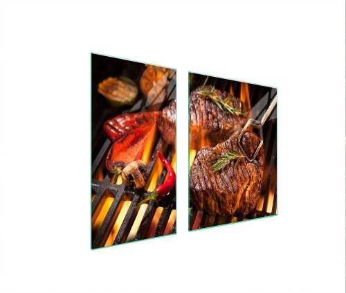 SZKLANA PŁYTA OCHRONNA NA KUCHENKĘ 90x52 Grill