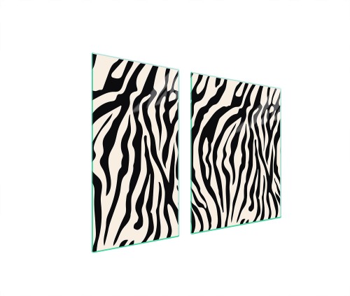 SZKLANA PŁYTA OCHRONNA NA KUCHENKĘ 90x52 Zebra