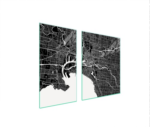 SZKLANA PŁYTA OCHRONNA NA KUCHENKĘ 90x52 Mapa