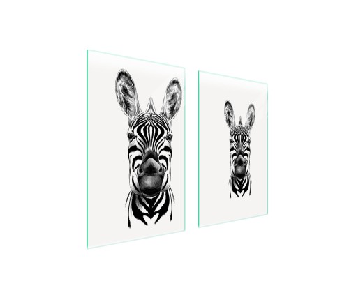SZKLANA PŁYTA OCHRONNA NA KUCHENKĘ 75x52 Zebra