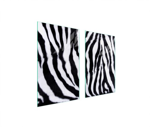 SZKLANA PŁYTA OCHRONNA NA KUCHENKĘ 75x52 Zebra