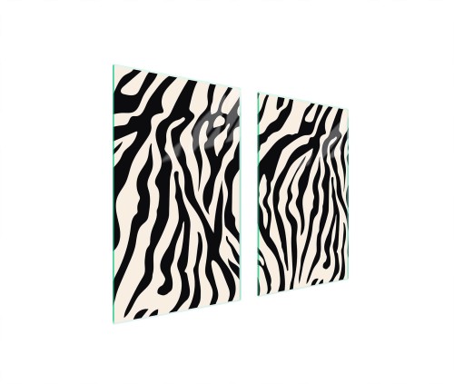 SZKLANA PŁYTA OCHRONNA NA KUCHENKĘ 75x52 Zebra