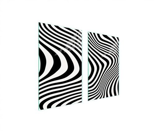 SZKLANA PŁYTA OCHRONNA NA KUCHENKĘ 75x52 Zebra