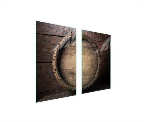 SZKLANA PŁYTA OCHRONNA NA KUCHENKĘ 75x52 Drewno