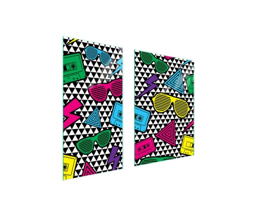 SZKLANA PŁYTA OCHRONNA NA KUCHENKĘ 75x52 Pop Art.