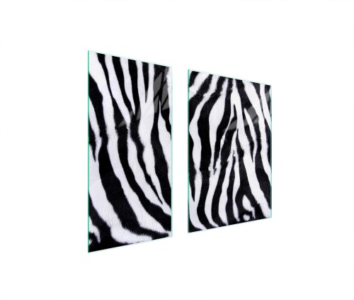 SZKLANA PŁYTA OCHRONNA NA KUCHENKĘ 75x52 Zebra