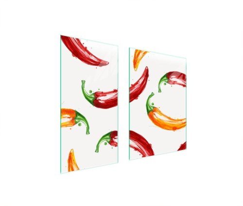 SZKLANA PŁYTA OCHRONNA NA KUCHENKĘ 75x52 Chili