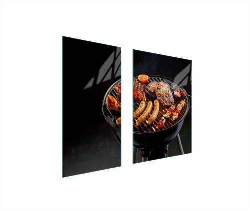 SZKLANA PŁYTA OCHRONNA NA KUCHENKĘ 75x52 Grill
