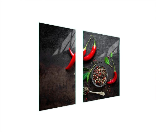SZKLANA PŁYTA OCHRONNA NA KUCHENKĘ 75x52 Chili