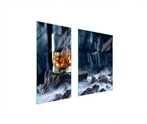 SZKLANA PŁYTA OCHRONNA NA KUCHENKĘ 75x52 Whisky