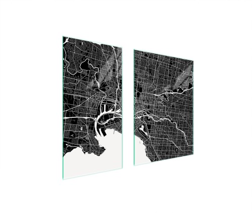 SZKLANA PŁYTA OCHRONNA NA KUCHENKĘ 75x52 Mapa