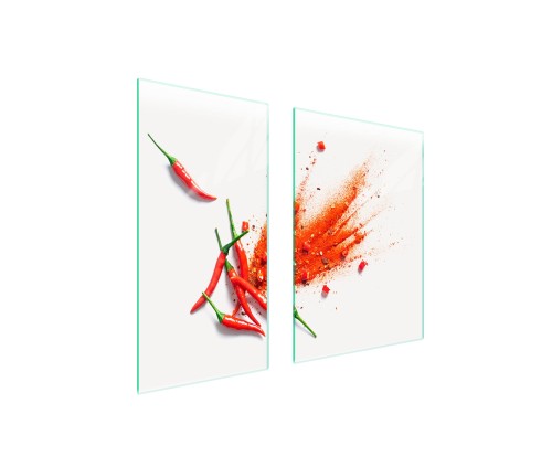 SZKLANA PŁYTA OCHRONNA NA KUCHENKĘ 75x52 Chili