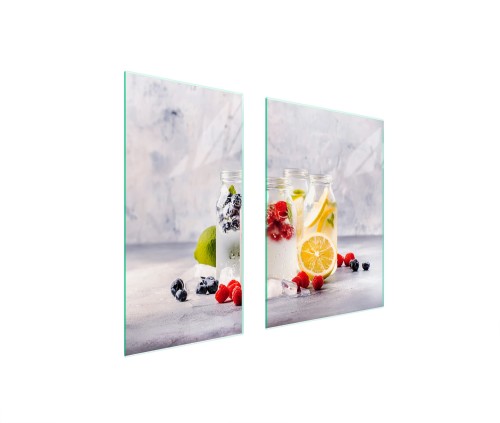 SZKLANA PŁYTA OCHRONNA NA KUCHENKĘ 75x52 Owoc