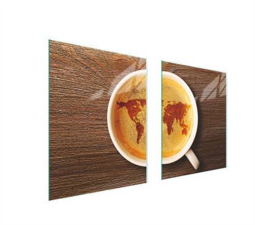 SZKLANA PŁYTA OCHRONNA NA KUCHENKĘ 85x52 Kawa