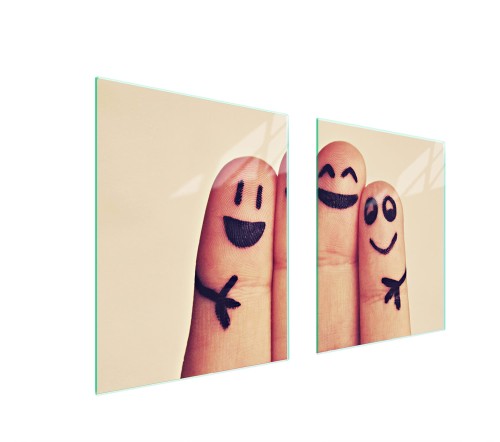 SZKLANA PŁYTA OCHRONNA NA KUCHENKĘ 85x52 Uśmiech