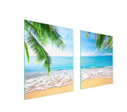 SZKLANA PŁYTA OCHRONNA NA KUCHENKĘ 85x52 Plaża