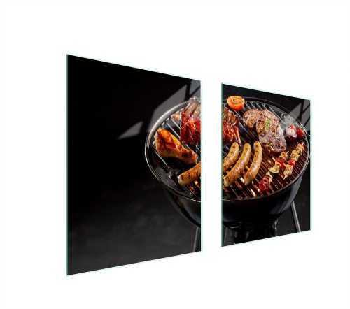 SZKLANA PŁYTA OCHRONNA NA KUCHENKĘ 85x52 Grill