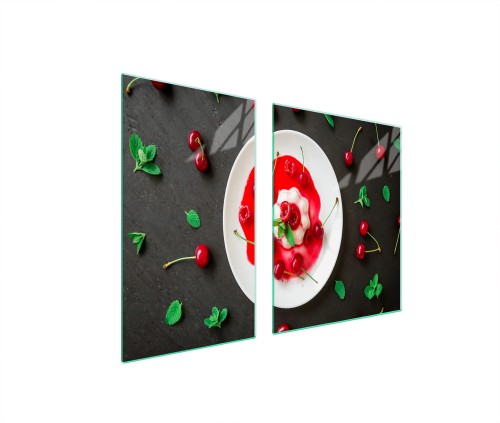 SZKLANA PŁYTA OCHRONNA NA KUCHENKĘ 100x52 Owoc