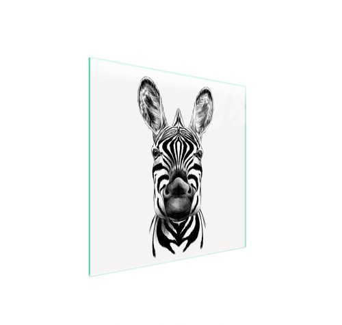 SZKLANA PŁYTA OCHRONNA NA KUCHENKĘ 50x52 Zebra