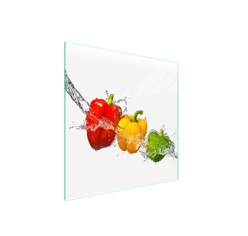 SZKLANA PŁYTA OCHRONNA NA KUCHENKĘ 50x52 Papryka