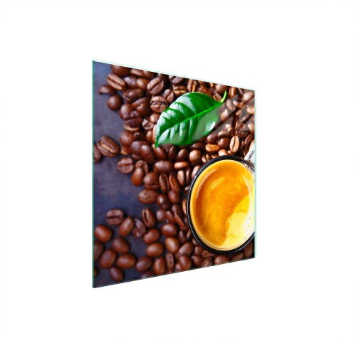 SZKLANA PŁYTA OCHRONNA NA KUCHENKĘ 50x52 Kawa