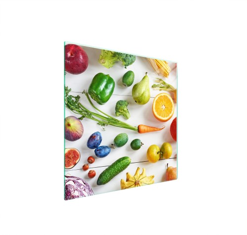 SZKLANA PŁYTA OCHRONNA NA KUCHENKĘ 50x52 Warzywa