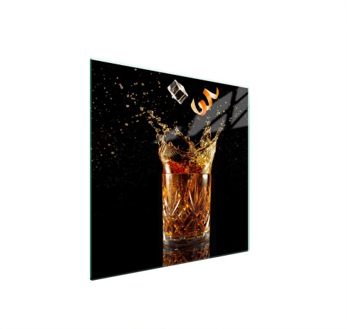 SZKLANA PŁYTA OCHRONNA NA KUCHENKĘ 50x52 Whisky
