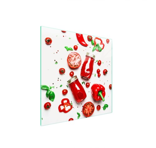 SZKLANA PŁYTA OCHRONNA NA KUCHENKĘ 50x52 Warzywa
