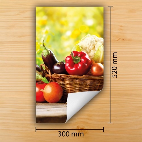Mata ochronna na kuchenkę indukcyjną 30x52 cm - Mata antypoślizgowa na blat - Płyta ochronna zwijana - Dekoracja do kuchni - Więcej miejsca - Warzywa Kolorowa