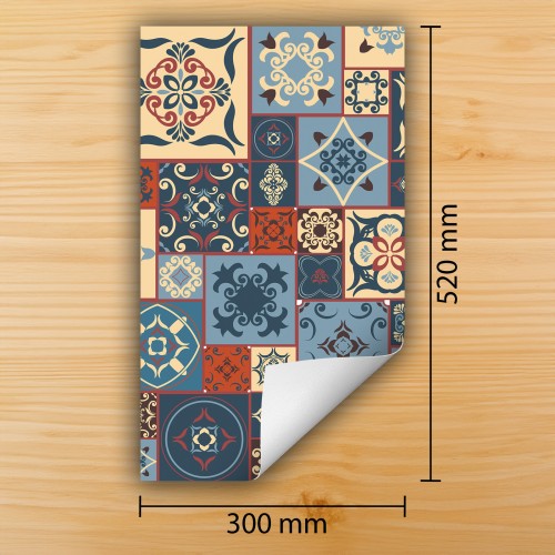 Mata ochronna na kuchenkę indukcyjną 30x52 cm - Mata antypoślizgowa na blat - Płyta ochronna zwijana - Dekoracja do kuchni - Więcej miejsca - Kolorowa mozaika