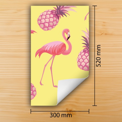 Mata ochronna na kuchenkę indukcyjną 30x52 cm - Mata antypoślizgowa na blat - Płyta ochronna zwijana - Dekoracja do kuchni - Więcej miejsca - Żółta flaming