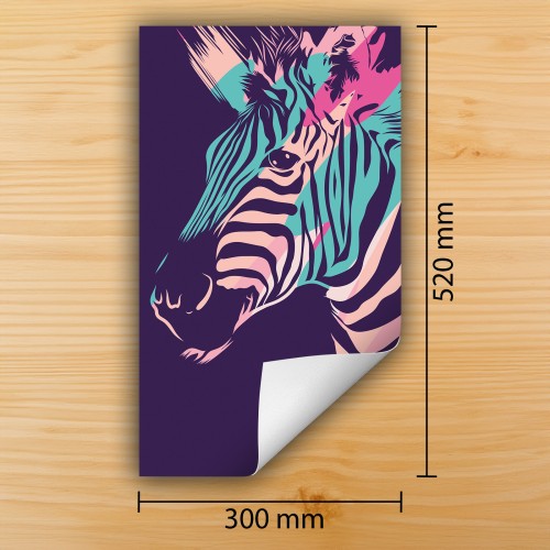 Mata ochronna na kuchenkę indukcyjną 30x52 cm - Mata antypoślizgowa na blat - Płyta ochronna zwijana - Dekoracja do kuchni - Więcej miejsca - Zebra fioletowa