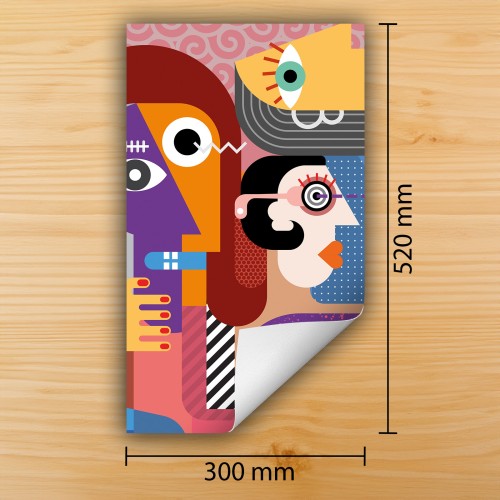 Mata ochronna na kuchenkę indukcyjną 30x52 cm - Mata antypoślizgowa na blat - Płyta ochronna zwijana - Dekoracja do kuchni - Więcej miejsca - Pop Art. Kolorowa