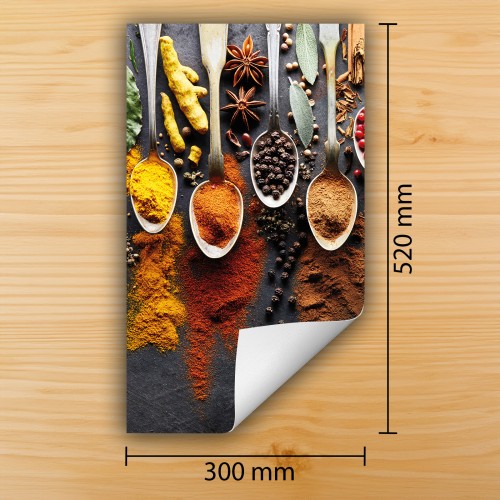 Mata ochronna na kuchenkę indukcyjną 30x52 cm - Mata antypoślizgowa na blat - Płyta ochronna zwijana - Dekoracja do kuchni - Więcej miejsca - Kolorowa przyprawy