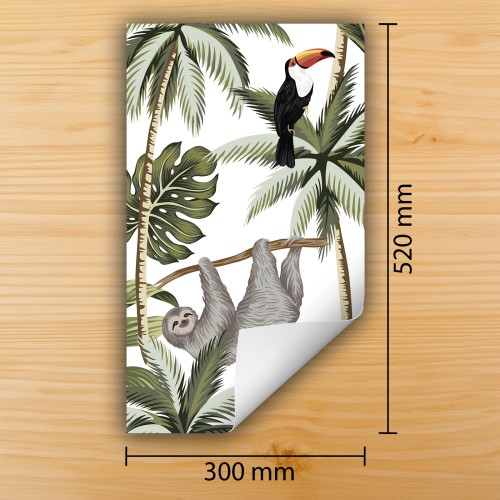 Mata ochronna na kuchenkę indukcyjną 30x52 cm - Mata antypoślizgowa na blat - Płyta ochronna zwijana - Dekoracja do kuchni - Więcej miejsca - Leniwiec Zwierzęta