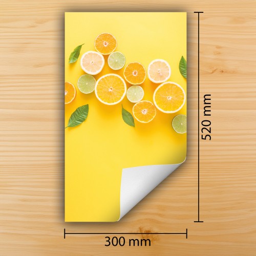 Mata ochronna na kuchenkę indukcyjną 30x52 cm - Mata antypoślizgowa na blat - Płyta ochronna zwijana - Dekoracja do kuchni - Więcej miejsca - Żółta Cytrynowy
