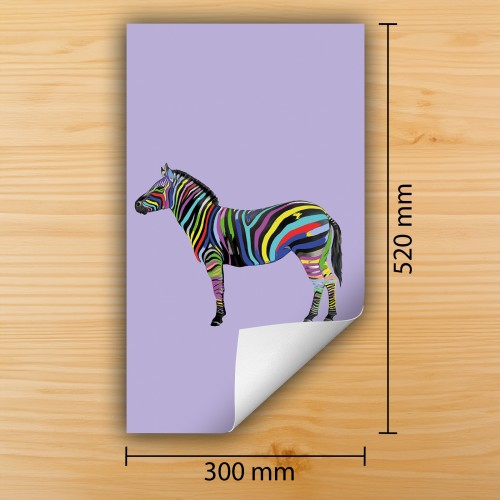Mata ochronna na kuchenkę indukcyjną 30x52 cm - Mata antypoślizgowa na blat - Płyta ochronna zwijana - Dekoracja do kuchni - Więcej miejsca - Zebra Fioletowa