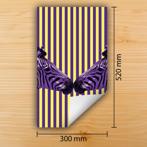 Mata ochronna na kuchenkę indukcyjną 30x52 cm - Mata antypoślizgowa na blat - Płyta ochronna zwijana - Dekoracja do kuchni - Więcej miejsca - Zebra Fioletowa