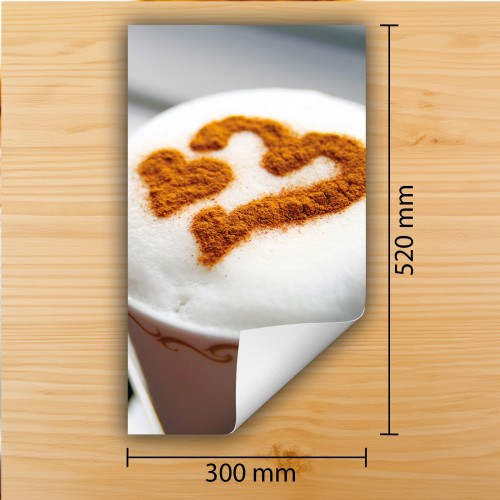 Mata ochronna na kuchenkę indukcyjną 30x52 cm - Mata antypoślizgowa na blat - Płyta ochronna zwijana - Dekoracja do kuchni - Więcej miejsca - Kawa Serce