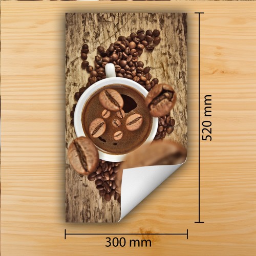 Mata ochronna na kuchenkę indukcyjną 30x52 cm - Mata antypoślizgowa na blat - Płyta ochronna zwijana - Dekoracja do kuchni - Więcej miejsca - Kawa brązowa