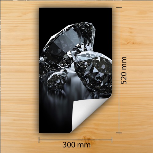 Mata ochronna na kuchenkę indukcyjną 30x52 cm - Mata antypoślizgowa na blat - Płyta ochronna zwijana - Dekoracja do kuchni - Więcej miejsca - Czarna diamenty