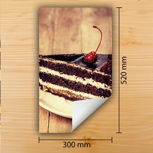 Mata ochronna na kuchenkę indukcyjną 30x52 cm - Mata antypoślizgowa na blat - Płyta ochronna zwijana - Dekoracja do kuchni - Więcej miejsca - Drewno Ciasto