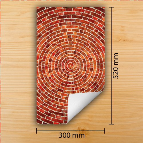 Mata ochronna na kuchenkę indukcyjną 30x52 cm - Mata antypoślizgowa na blat - Płyta ochronna zwijana - Dekoracja do kuchni - Więcej miejsca - Cegła Czerwona