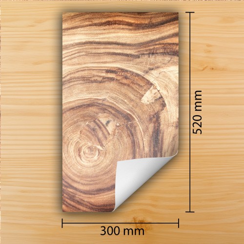 Mata ochronna na kuchenkę indukcyjną 30x52 cm - Mata antypoślizgowa na blat - Płyta ochronna zwijana - Dekoracja do kuchni - Więcej miejsca - Drewno Brązowa