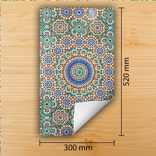 Mata ochronna na kuchenkę indukcyjną 30x52 cm - Mata antypoślizgowa na blat - Płyta ochronna zwijana - Dekoracja do kuchni - Więcej miejsca - Kolorowa mozaika
