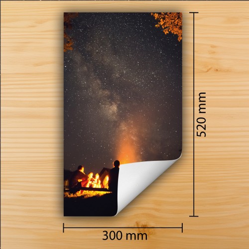 Mata ochronna na kuchenkę indukcyjną 30x52 cm - Mata antypoślizgowa na blat - Płyta ochronna zwijana - Dekoracja do kuchni - Więcej miejsca - Noc ognisko
