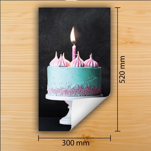 Mata ochronna na kuchenkę indukcyjną 30x52 cm - Mata antypoślizgowa na blat - Płyta ochronna zwijana - Dekoracja do kuchni - Więcej miejsca - Ciasto Urodziny