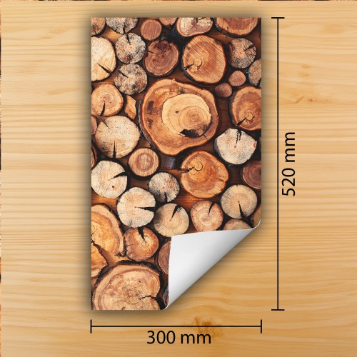 Mata ochronna na kuchenkę indukcyjną 30x52 cm - Mata antypoślizgowa na blat - Płyta ochronna zwijana - Dekoracja do kuchni - Więcej miejsca - Drewno Brązowa