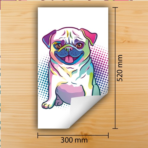 Mata ochronna na kuchenkę indukcyjną 30x52 cm - Mata antypoślizgowa na blat - Płyta ochronna zwijana - Dekoracja do kuchni - Więcej miejsca - Pies Biała
