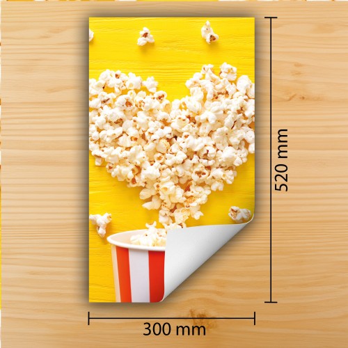 Mata ochronna na kuchenkę indukcyjną 30x52 cm - Mata antypoślizgowa na blat - Płyta ochronna zwijana - Dekoracja do kuchni - Więcej miejsca - Żółta serce